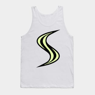 Smellville ‘S’ Logo Light Green with Black Outline Tank Top